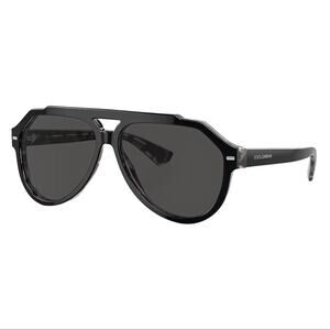 Dolce & Gabbana NEW DG 4452 Pilot Sunglasses Black on Grey Havana Aviator $415